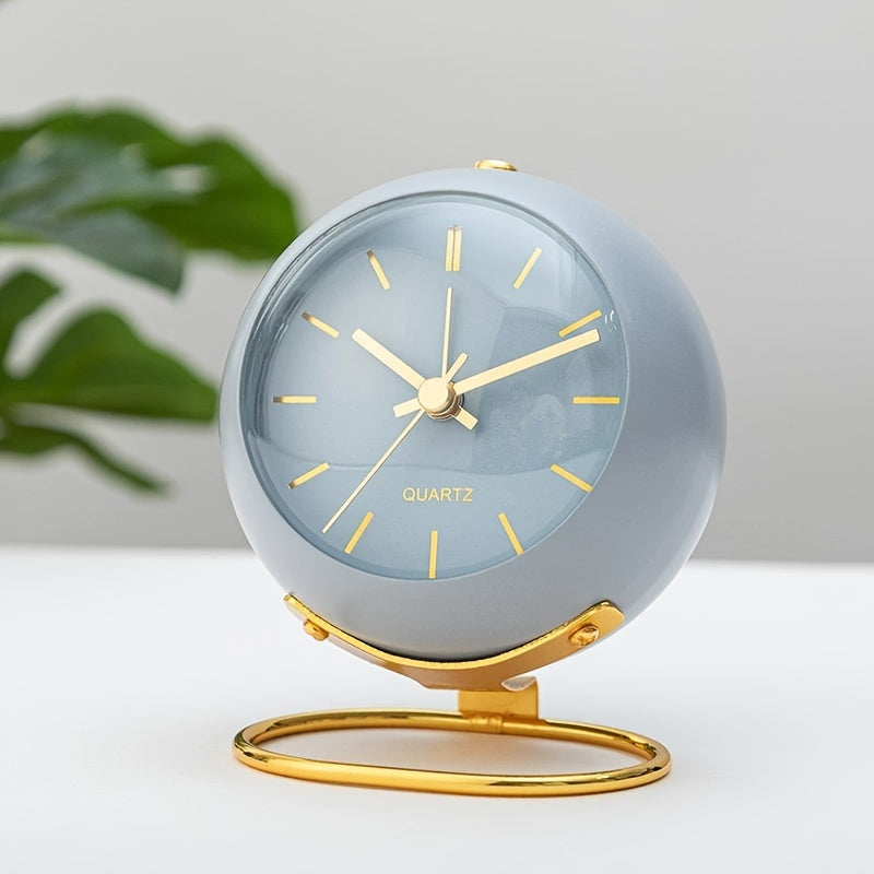 Rynx | Retro Analog Alarm - Silent Non-Ticking Metal Clock