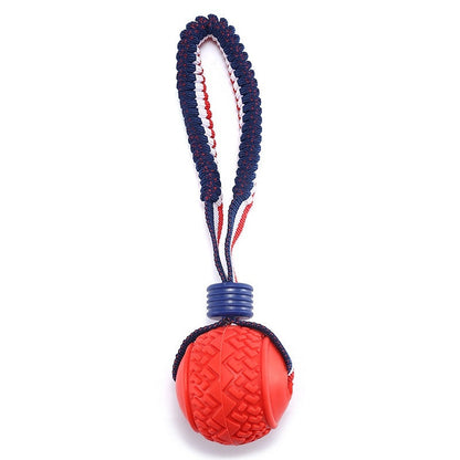 Rynx | Interactive dog toy ball with rope.