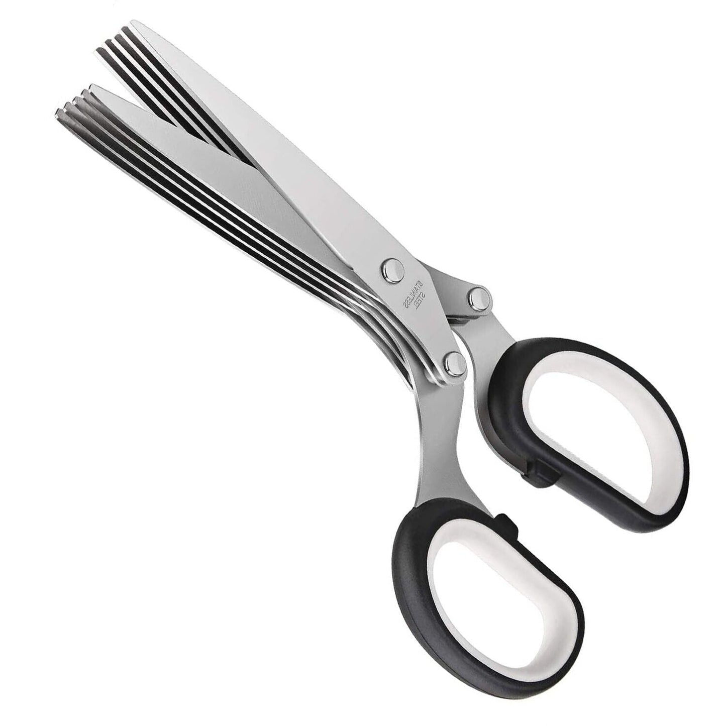 Rynx | Herb scissors with multiple blades in stainless steel, quick cutting scissors kitchen tool