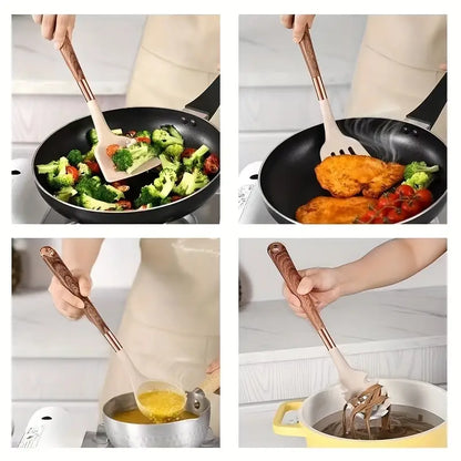 RYNX | Vitrux Silicone Kitchen Utensils Set (10 Pieces)