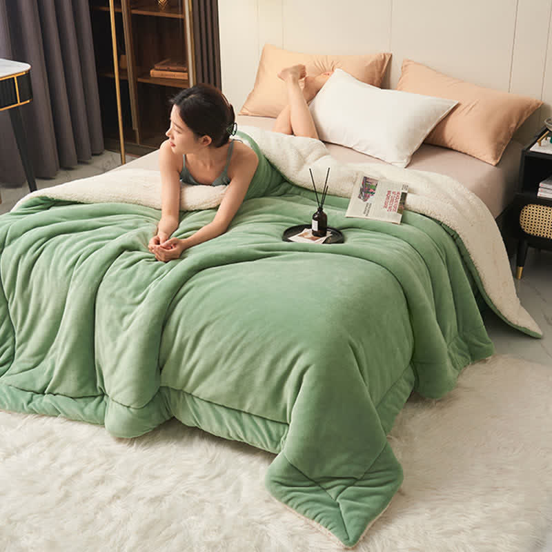 Rynx | Solid thick double-sided velvet cube blanket