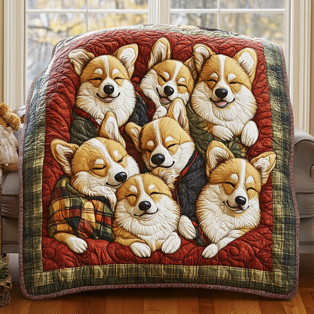Rynx | Sleeping Corgis Blanket