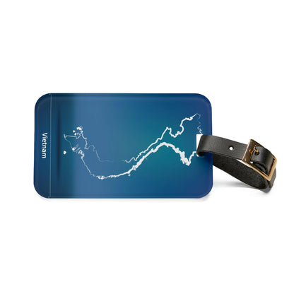 Rynx | Stylish Acrylic Luggage Tag Set with Custom Leather Strap for Travel Enthusiasts