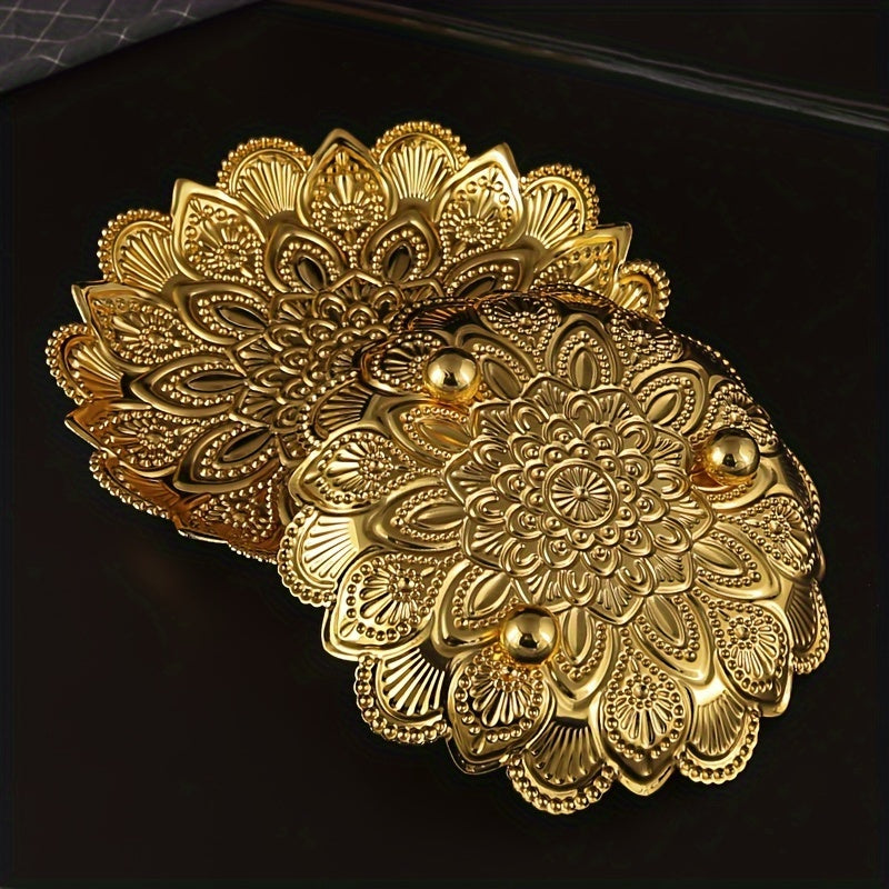 Rynx | GuldServe - Gold Metal Fruit Bowl in Filigree Style