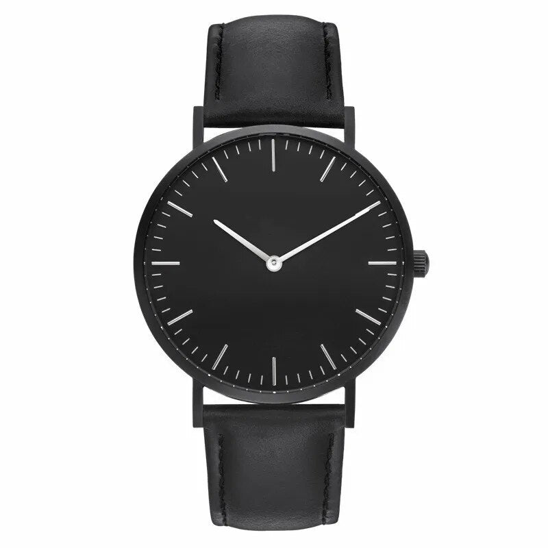Rynx | Luxury Rose Gold Women's Watch - Elegant Watch Leather Black Black