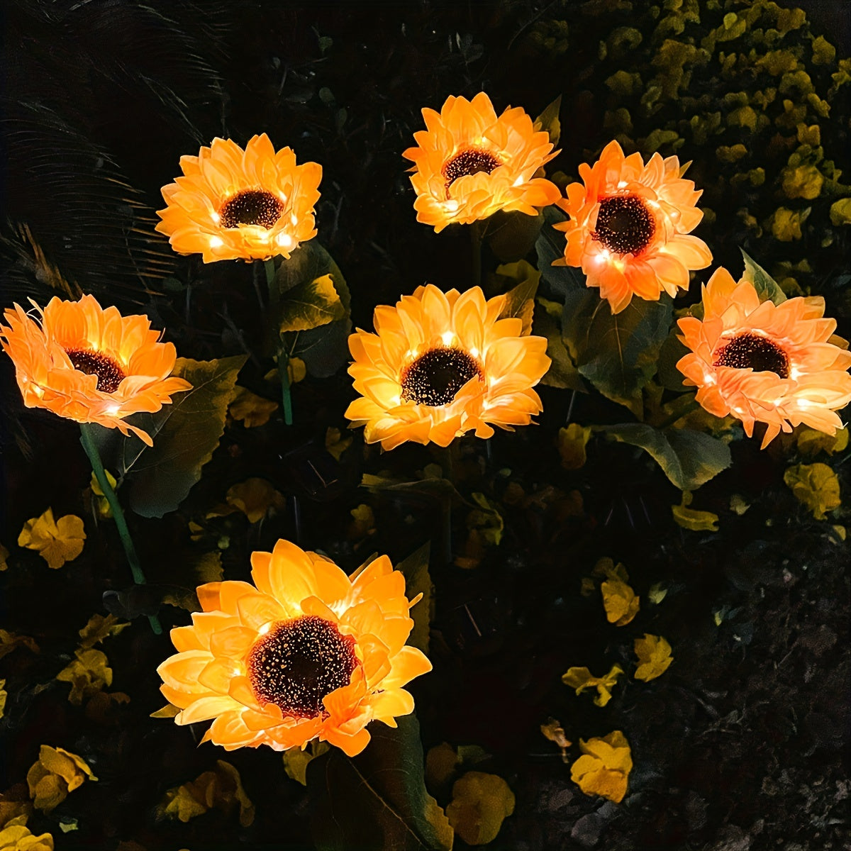 Rynx | SolarBloom - Sunflower LED Garden Lighting with 3 Heads, Waterproof