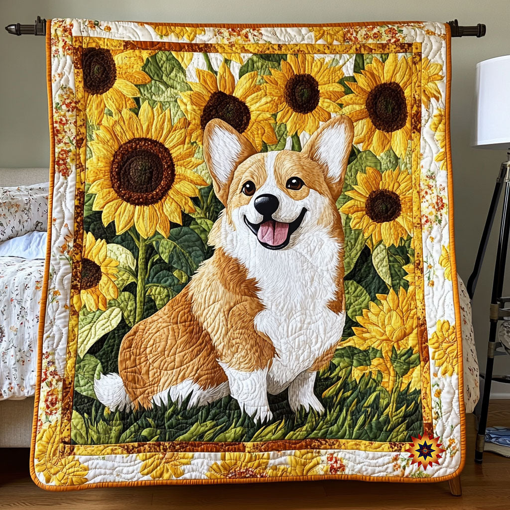 Rynx | Sunflower Corgi Quilt