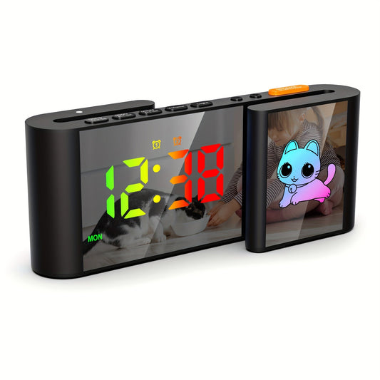 Rynx | LumoBright - Double Screen Digital Alarm Clock with RGB LED Display