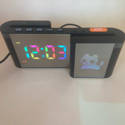 Rynx | LumoBright - Double Screen Digital Alarm Clock with RGB LED Display