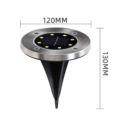 Rynx | 4 Pack Solar Lights 8 LED Solar Lights Outdoor Solar-Powered Garden Lights Waterproof Recessed Lights for Patio Path Garden Lawn Courtyard Driveway Patio Walkway