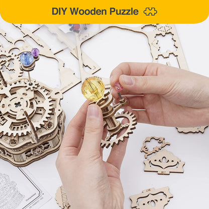 Rynx | DIY 3D Wood Rotating Starry Sky Mechanical Music Box
