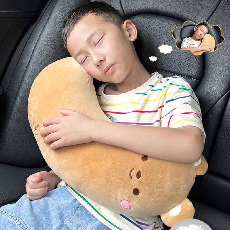 Rynx | Plush Cartoon Animal Car Seat Belt Covers for Kids: Universal Shoulder Padding Protector
