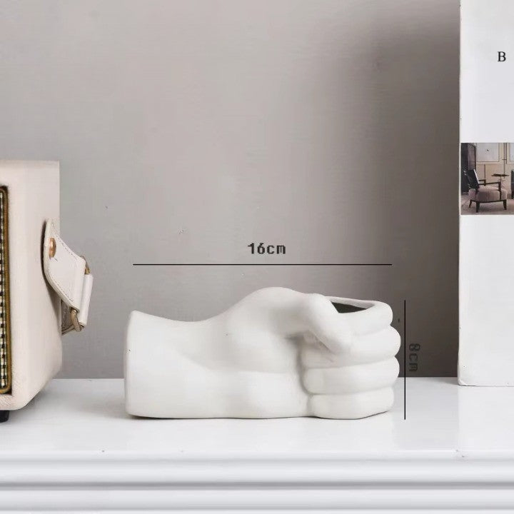 Rynx | Artistic Hand Gesture Ceramic Tabletop Flower Vase