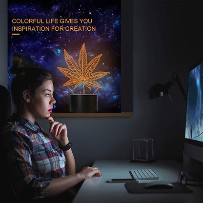 Rynx | Hemp Leaf - 3D Night Lamp Acrylic Table Lamp