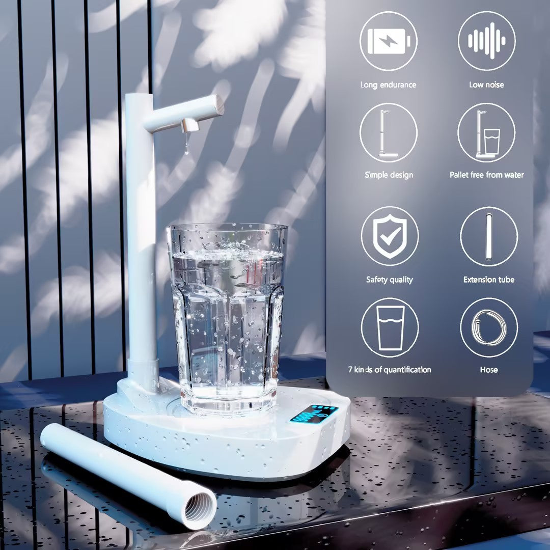 Rynx | Desktop water container with rechargeable battery and extension hose