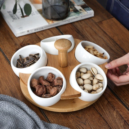 Rynx | Tea Time Bamboo Porcelain Snack Tray