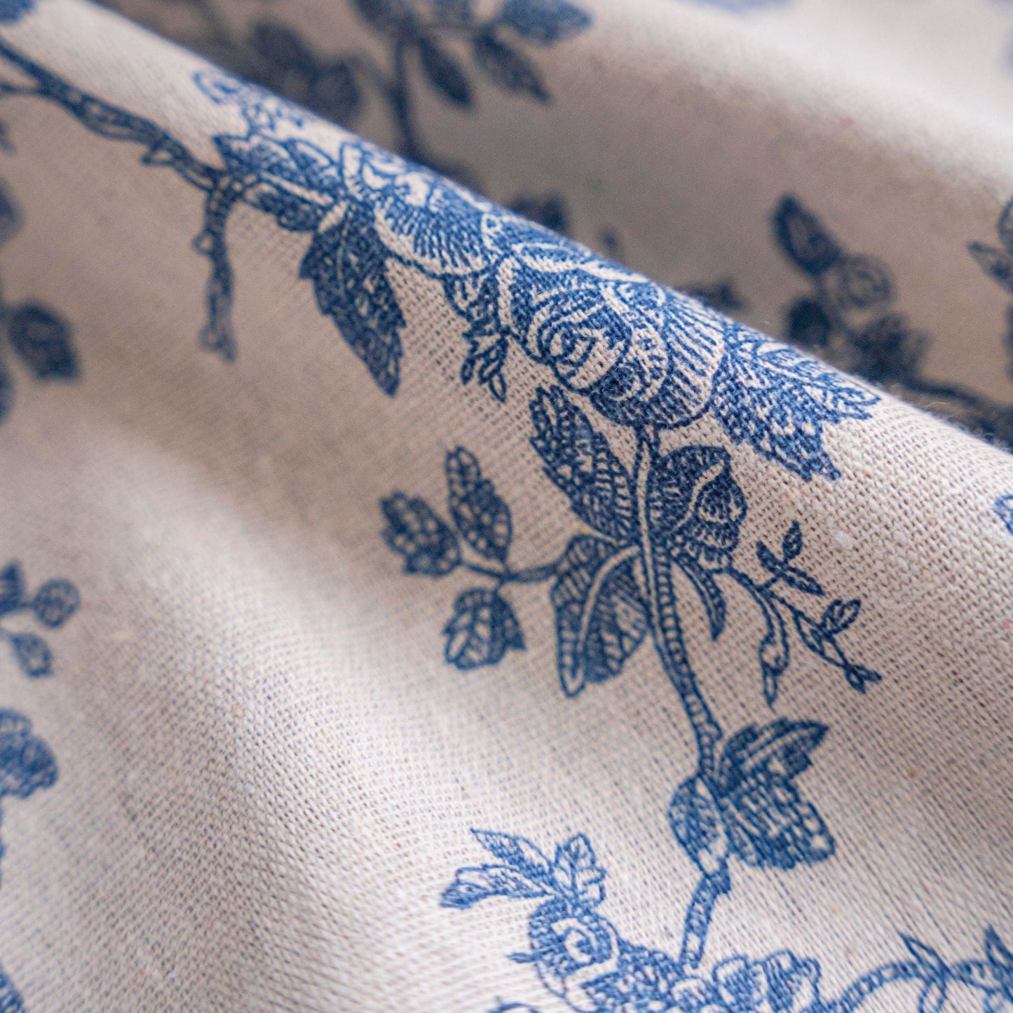 Rynx | Cotton and linen printed kitchen curtain beige tassel small window semi-shadow bay window decoration