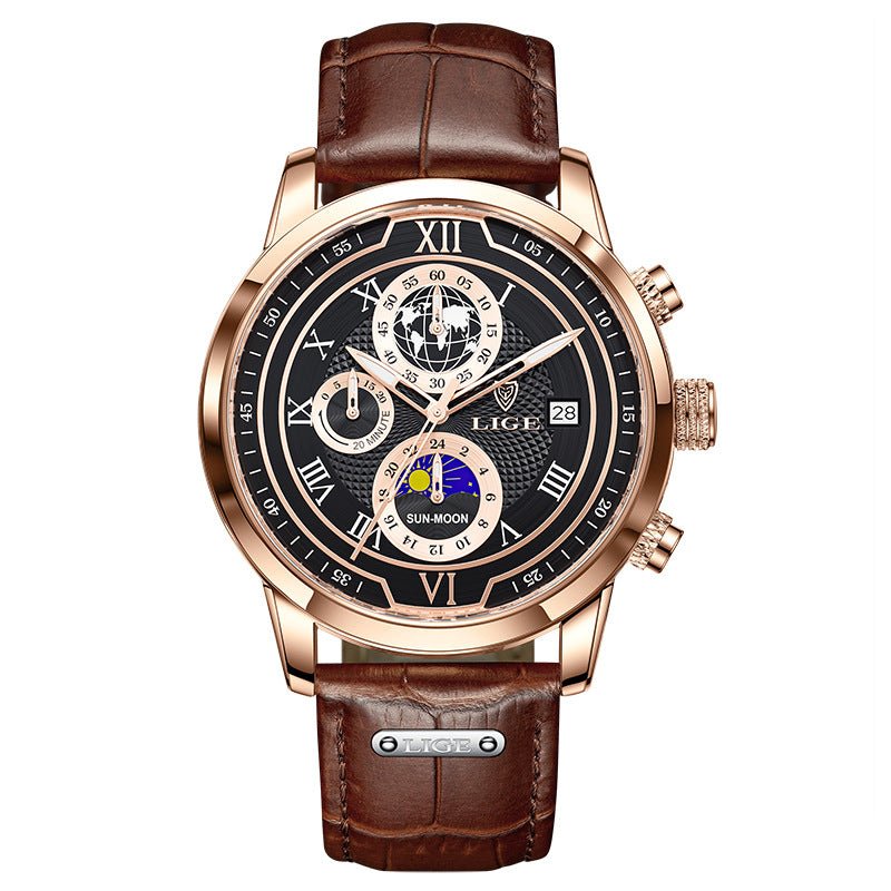 Rynx | Men's Quartz Watch Moon Phase Function