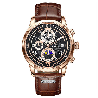 Rynx | Men's Quartz Watch Moon Phase Function