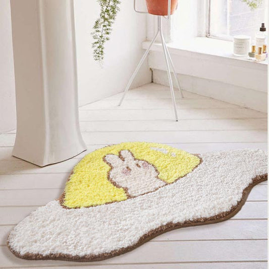 Rynx | Adorable Bunny and Spaceship Bath Mat