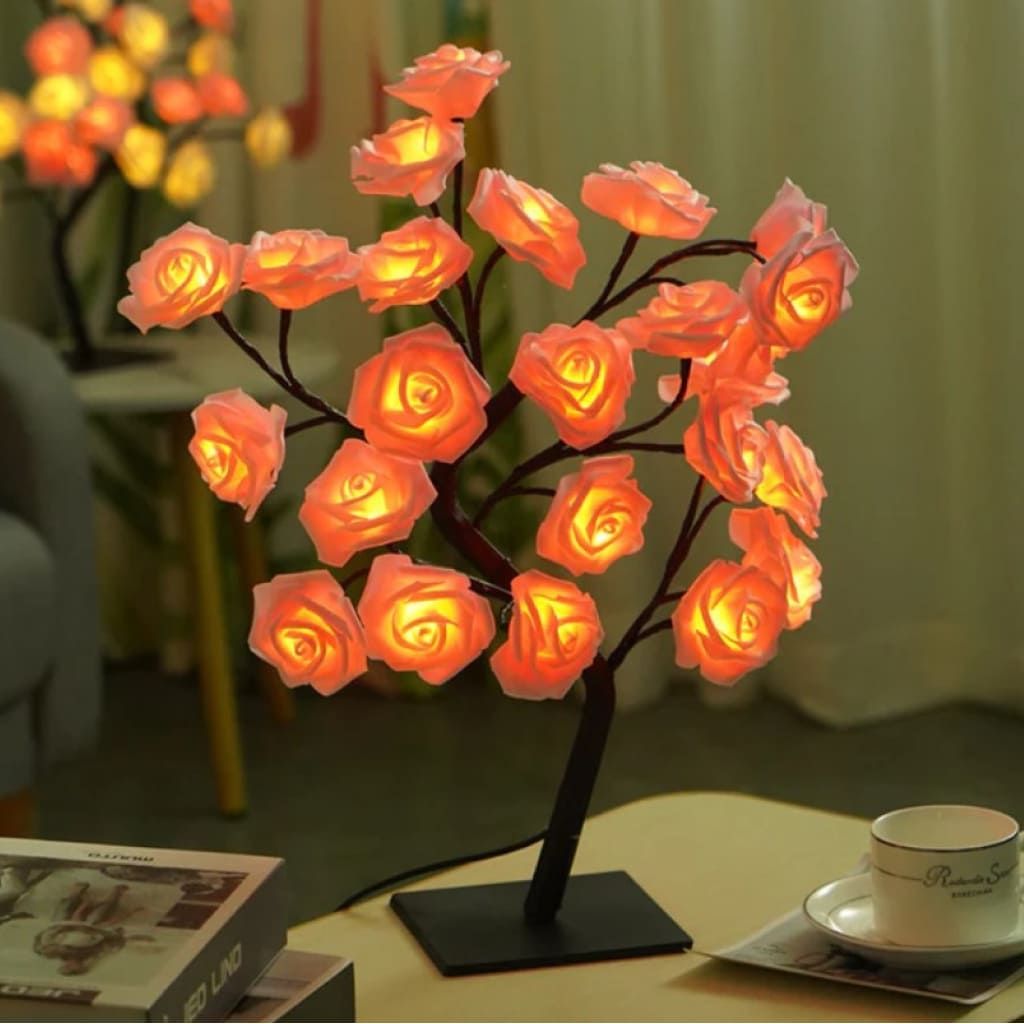 Rynx | Enchanted LED Rose Flower & Christmas Tree Fairy Light Lamp