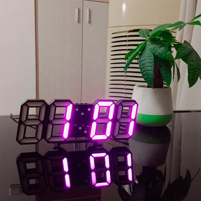RYNX | 3D LED Wall Clock | Modern Digital Clock | Dimmable LED Light | Stylish Wall Decor