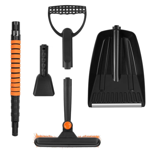Rynx | 5-in-1 Detachable 180° Adjustable Ice Scraper Snow Shovel