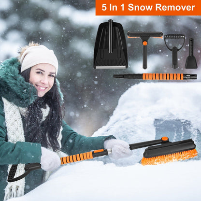 Rynx | 5-in-1 Detachable 180° Adjustable Ice Scraper Snow Shovel
