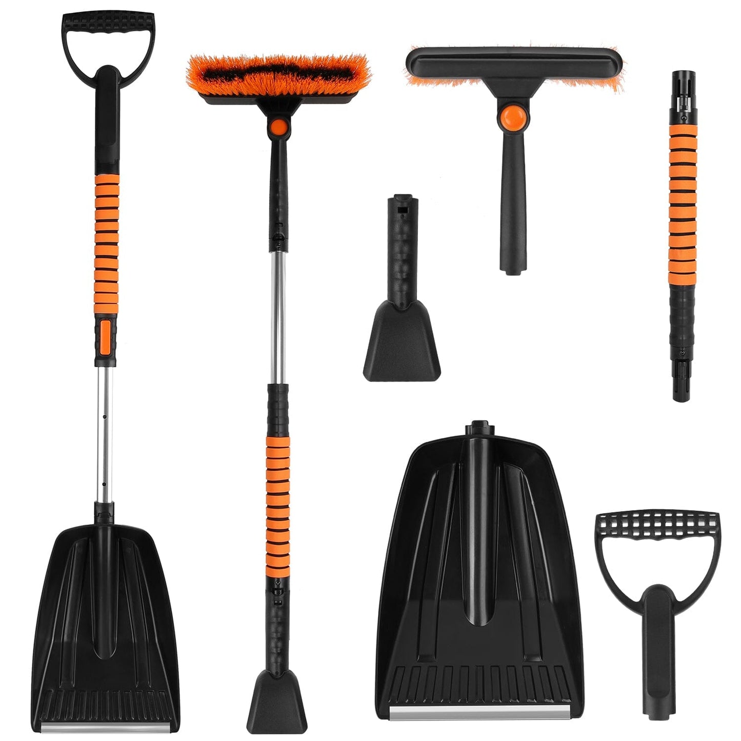 Rynx | 5-in-1 Detachable 180° Adjustable Ice Scraper Snow Shovel