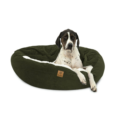 Rynx | Snookie hoodie pet bed in corduroy - dark olive green