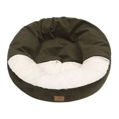 Rynx | Snookie hoodie pet bed in corduroy - dark olive green