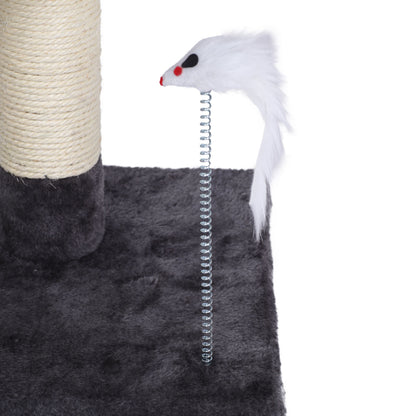Rynx | Cat Tree | Cube with Scratching Ladder with Mouse Teaser Toys - Gray