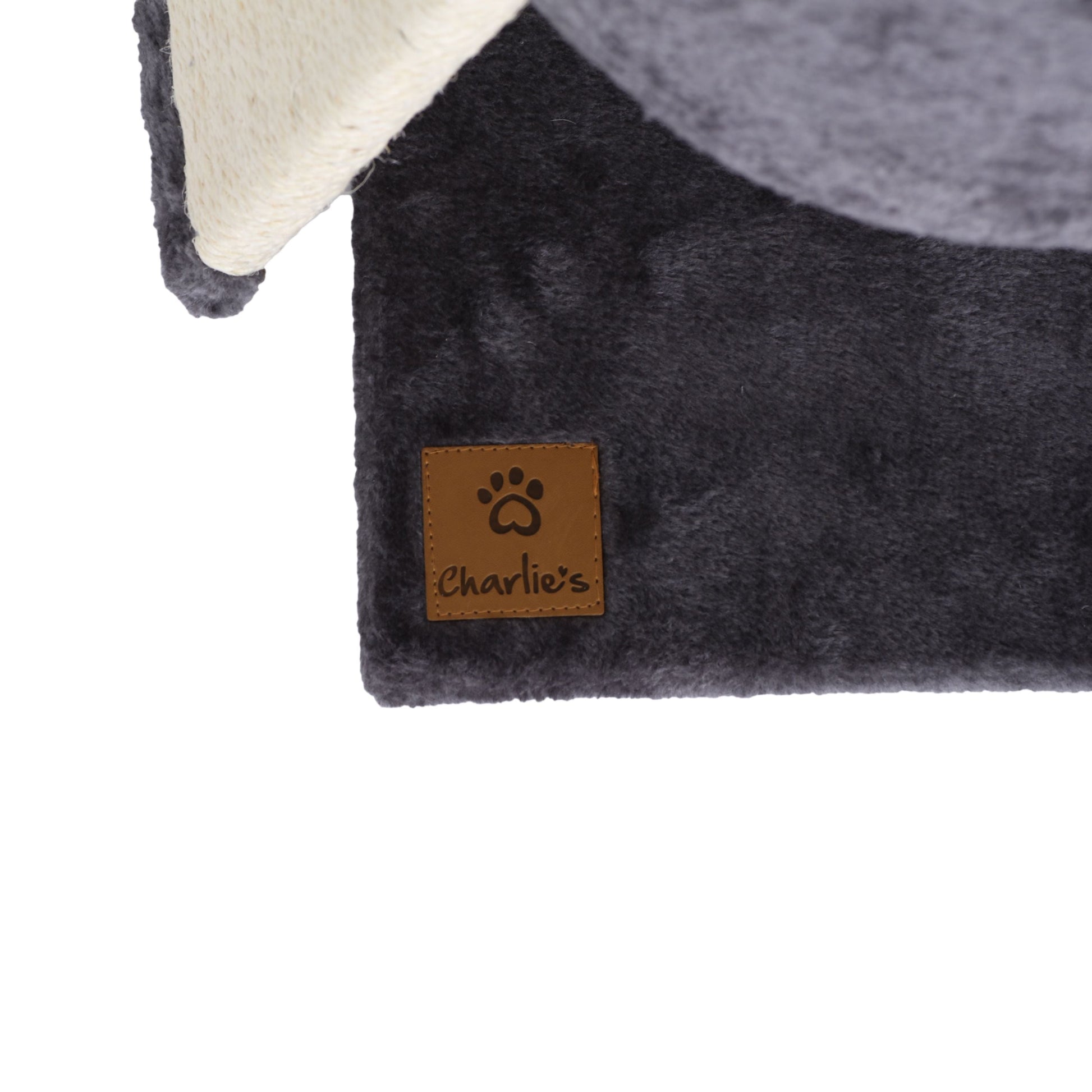 Rynx | Cat Tree | Cube with Scratching Ladder with Mouse Teaser Toys - Gray