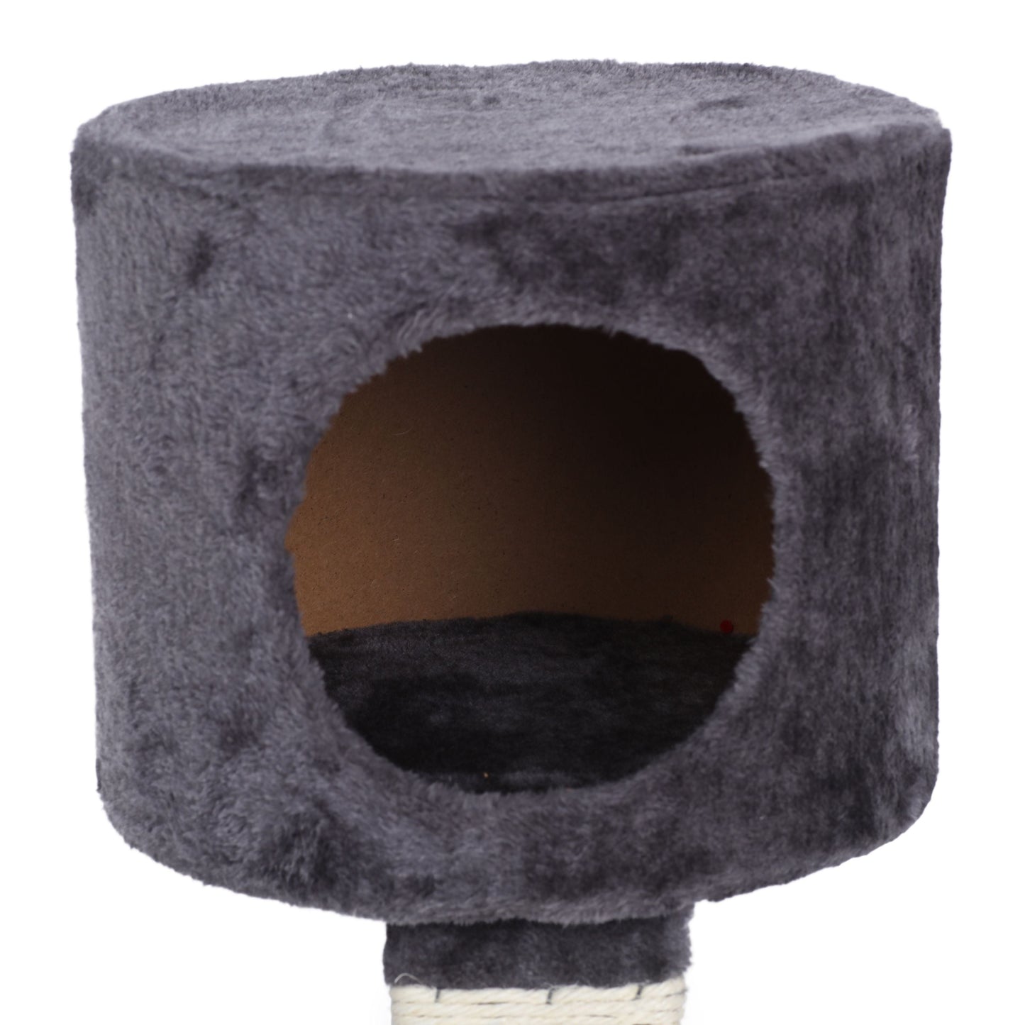 Rynx | Cat Tree | Cube with Scratching Ladder with Mouse Teaser Toys - Gray