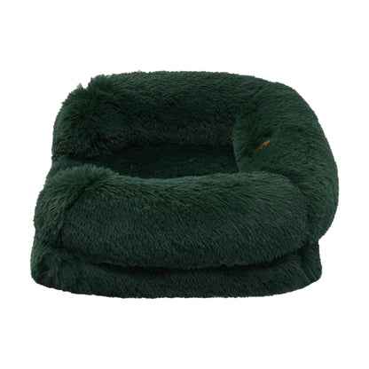 Rynx | Shaggy Faux Fur Memory Foam Sofa Bed - Eden Green