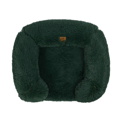 Rynx | Shaggy Faux Fur Memory Foam Sofa Bed - Eden Green
