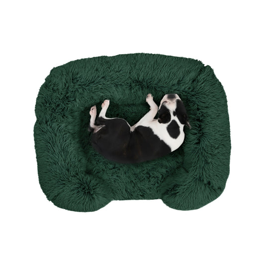 Rynx | Shaggy Faux Fur Memory Foam Sofa Bed - Eden Green