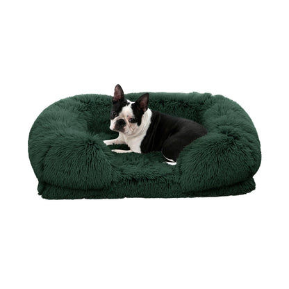 Rynx | Shaggy Faux Fur Memory Foam Sofa Bed - Eden Green