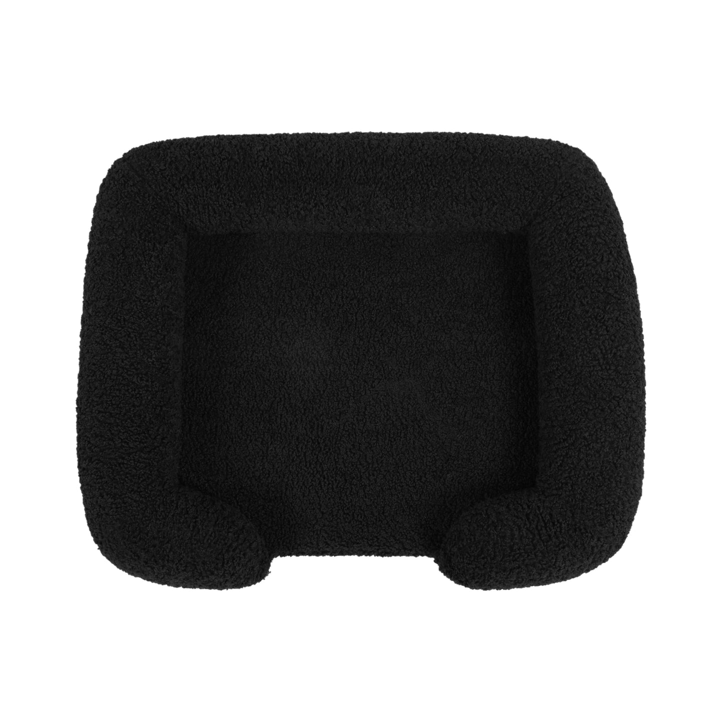 Rynx | Teddy Fleece Memory Foam Sofa Pet Bed with Bolster - Coal
