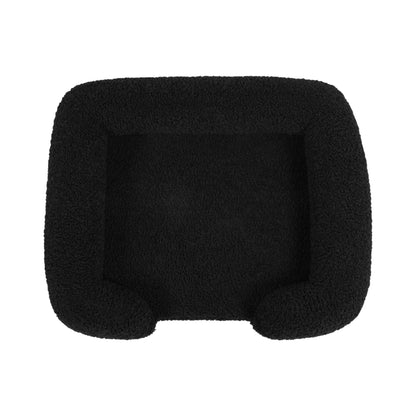 Rynx | Teddy Fleece Memory Foam Sofa Pet Bed with Bolster - Coal