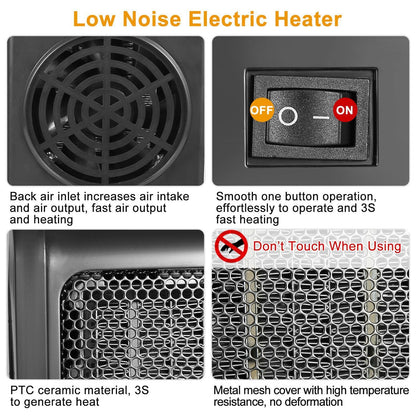 Rynx | 500W Ceramic Portable Electric Heater