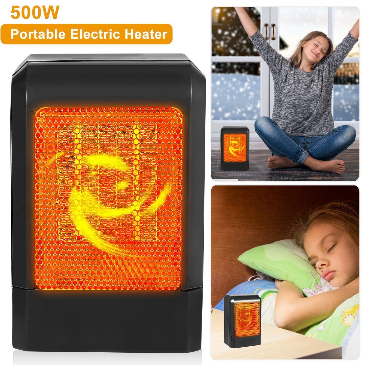 Rynx | 500W Ceramic Portable Electric Heater
