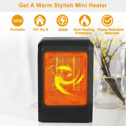 Rynx | 500W Ceramic Portable Electric Heater