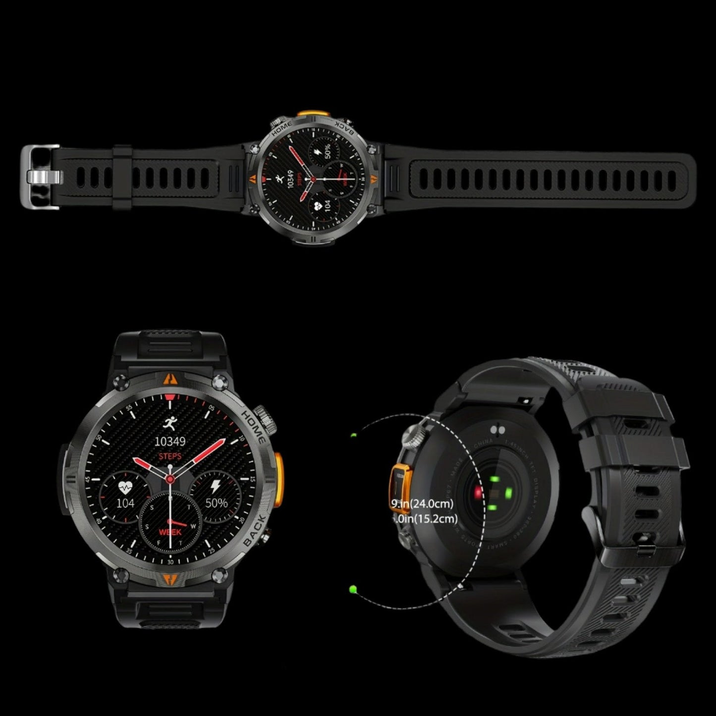 Rynx | Leo - Tactical LED Fitness Smartwatch