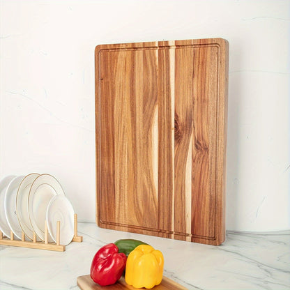 Rynx | XXL Acacia Extra Large Cutting Board – Premium Kitchen Chopping Board for Meal Prep, Cheese Serving, and Food Presentation – Durable, Easy to Clean, Crack & Scratch Resistant