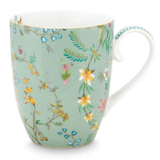 Rynx | Cup Jolie Flowers blue large