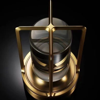Rynx | Hapygi Gold Portable Metal Table Lamp, Rechargeable Led, 3-Color Dimming For Indoor/Outdoor Use