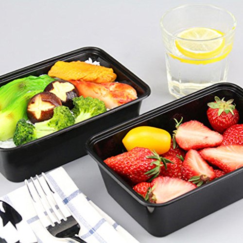 Rynx | 50 Piece: Meal Prep Reusable Containers - BPA-Free - Bento Insulated Lunch Boxes