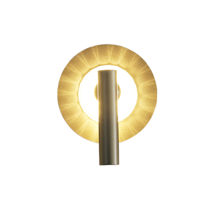 Rynx | Gold Cylinder Wall Mount Light Fixture Simple Metal 1 Head LED Foyer Wall Lamp Lighting