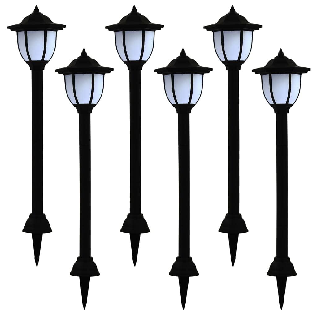 Rynx | Vidaxl Solar-Powered Outdoor Lamps - 6 Pack LED Garden Lighting, Weather Resistant, Eco-Friendly